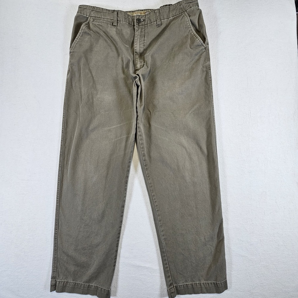 Cabelas Casuals Mens Size 38 x 32 Pants Workwear Jeans Aged Khakis